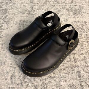 Dr Martens Laketen Atlas Leather Platform Clogs Smooth Black Men’s  13  NWT